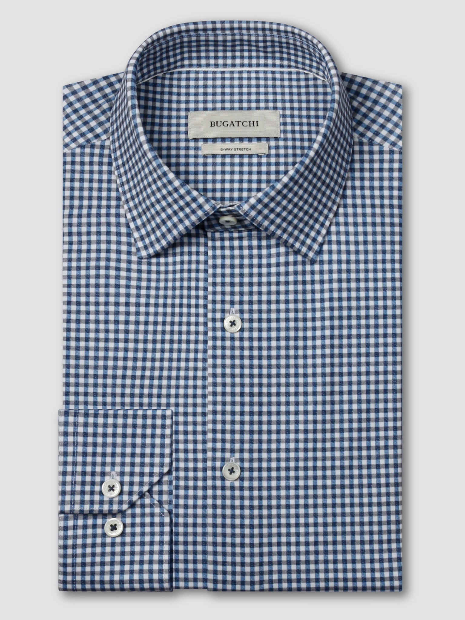 Bugatchi Ooohcotton L/S James Shirt, Navy | Mondo Uomo Naples FL