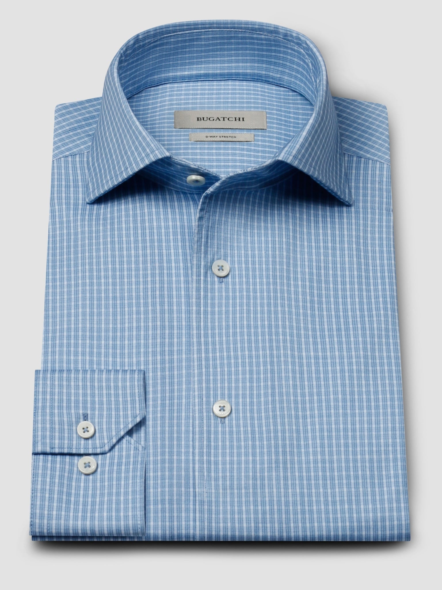 Bugatchi Ooohcotton L/S Devon Shirt, Air Blue | Mondo Uomo Naples FL