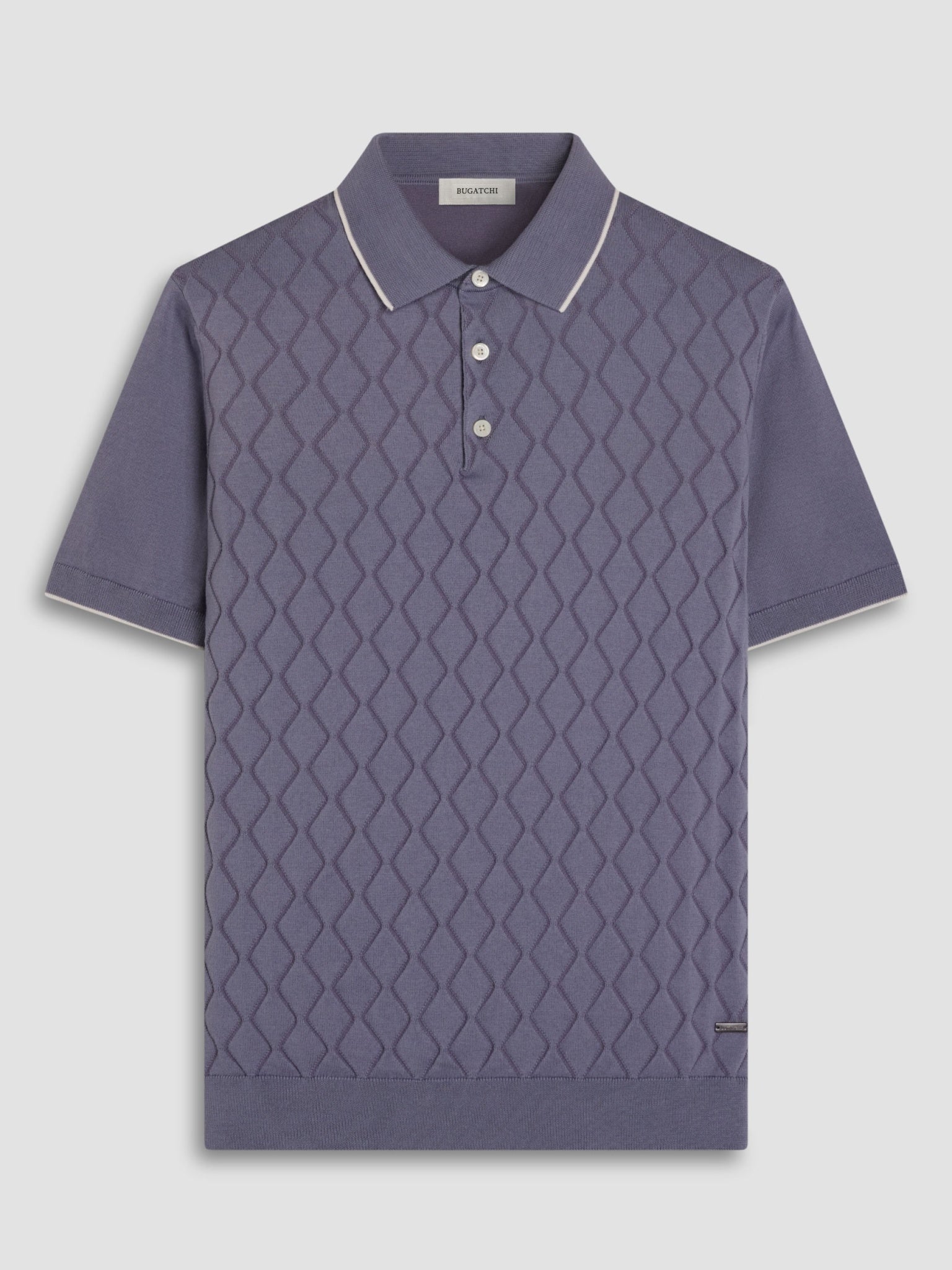 Bugatchi S/S Argyle Polo Sweater, Orchid | Mondo Uomo Naples FL