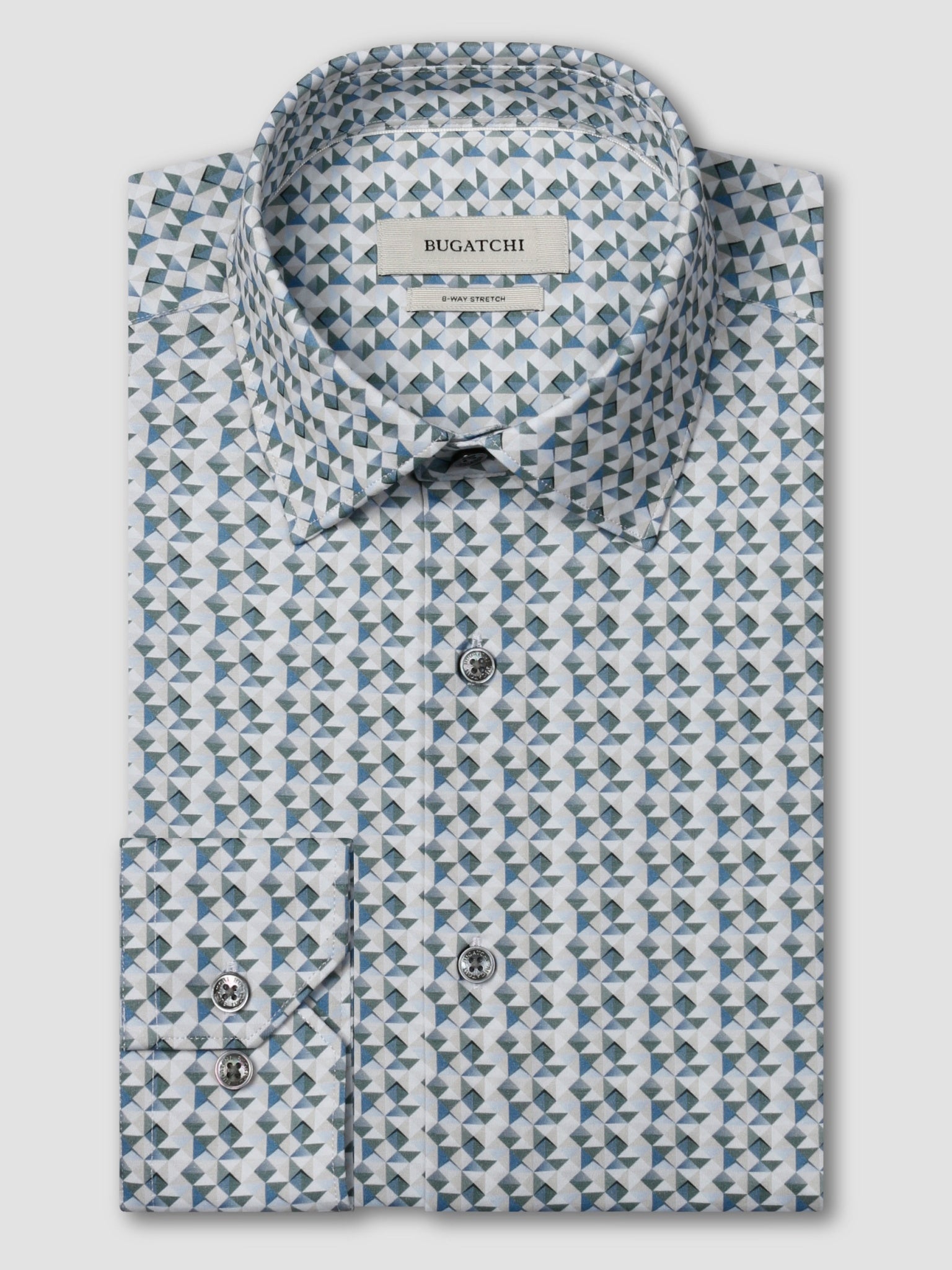 Bugatchi Ooohcotton L/S James Shirt, Avocado | Mondo Uomo Naples FL