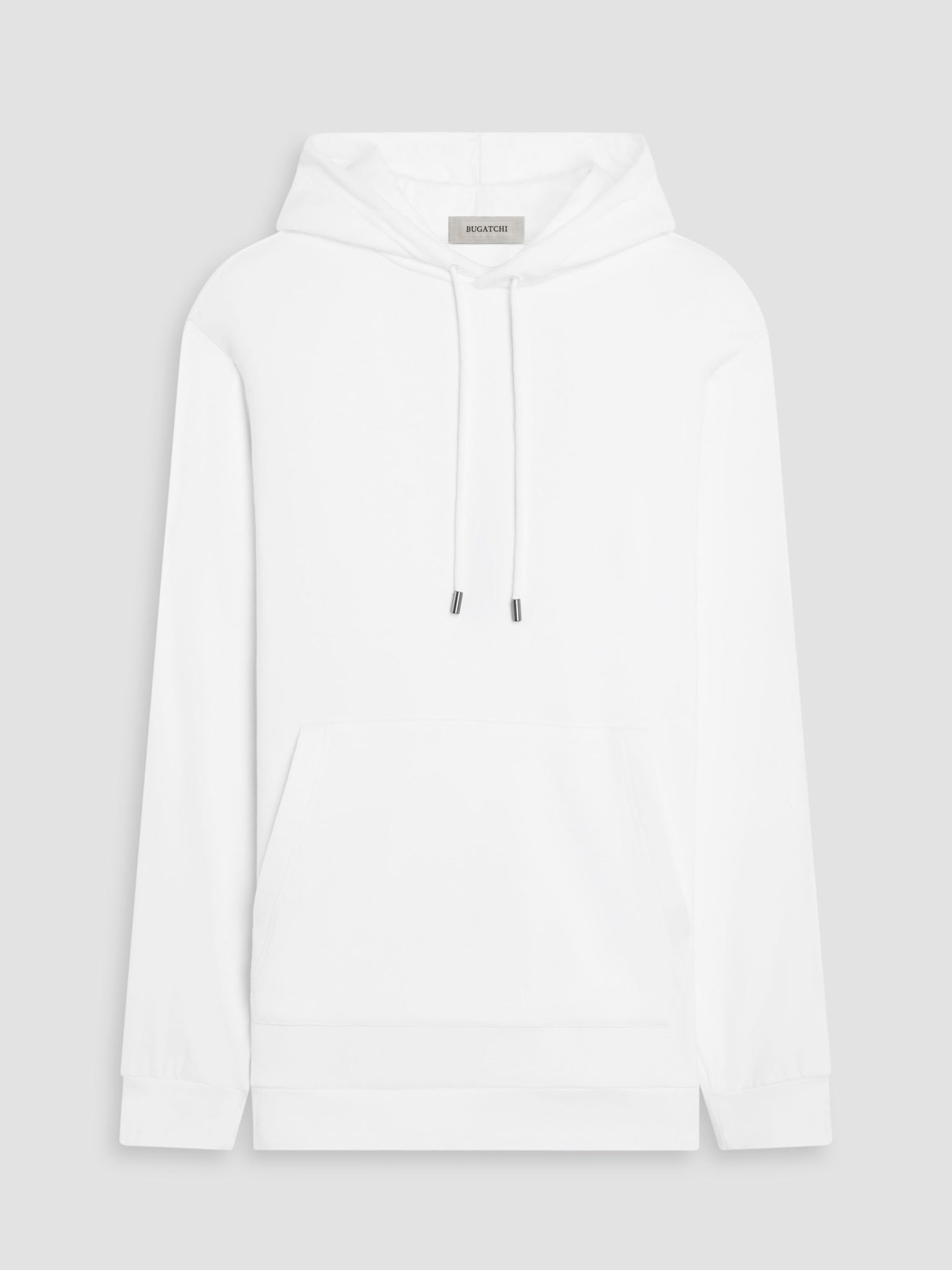Bugatchi L/S Hoodie, White | Mondo Uomo Naples FL