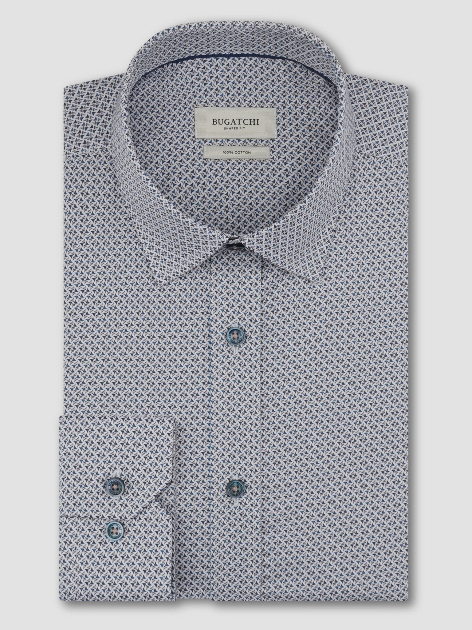 Bugatchi L/S Julian Shirt, Dusty Pink | Mondo Uomo Naples FL