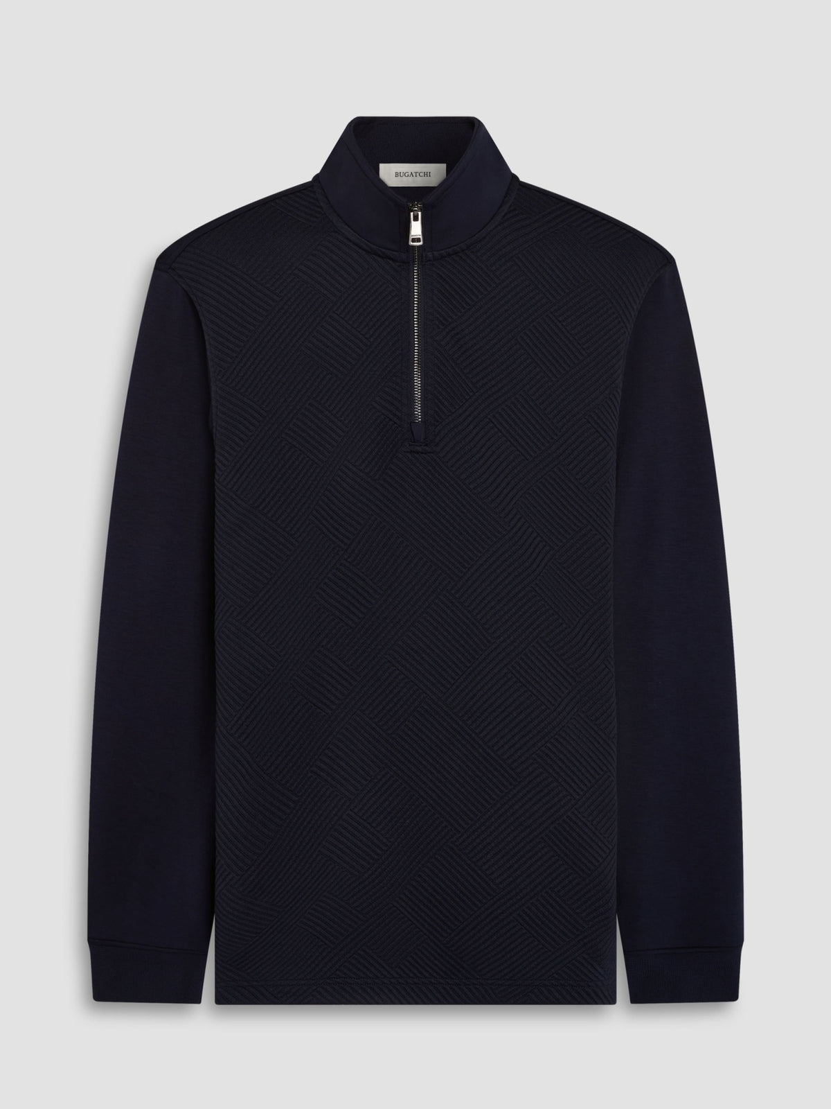 Bugatchi Soft Touch Quarter-Zip Knit, Navy | Mondo Uomo Naples FL