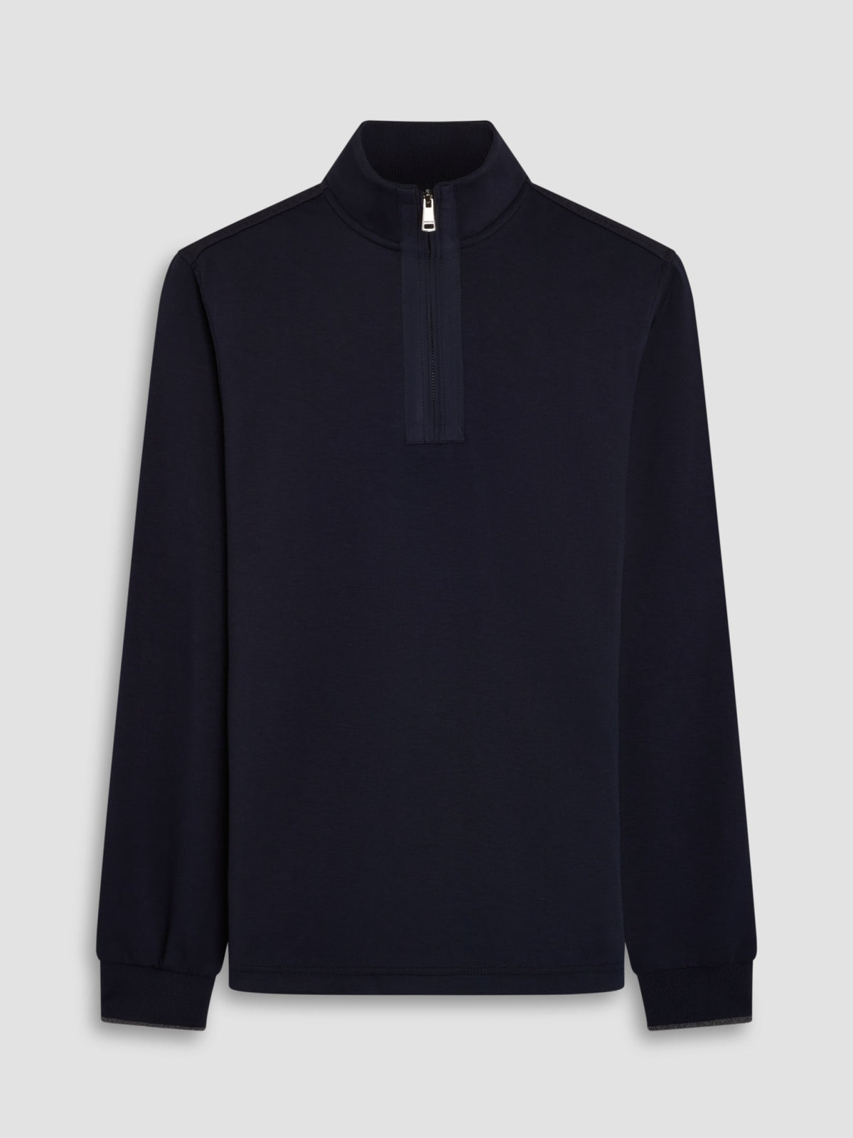 Bugatchi Soft Touch Quarter-Zip Knit, Navy | Mondo Uomo Naples FL