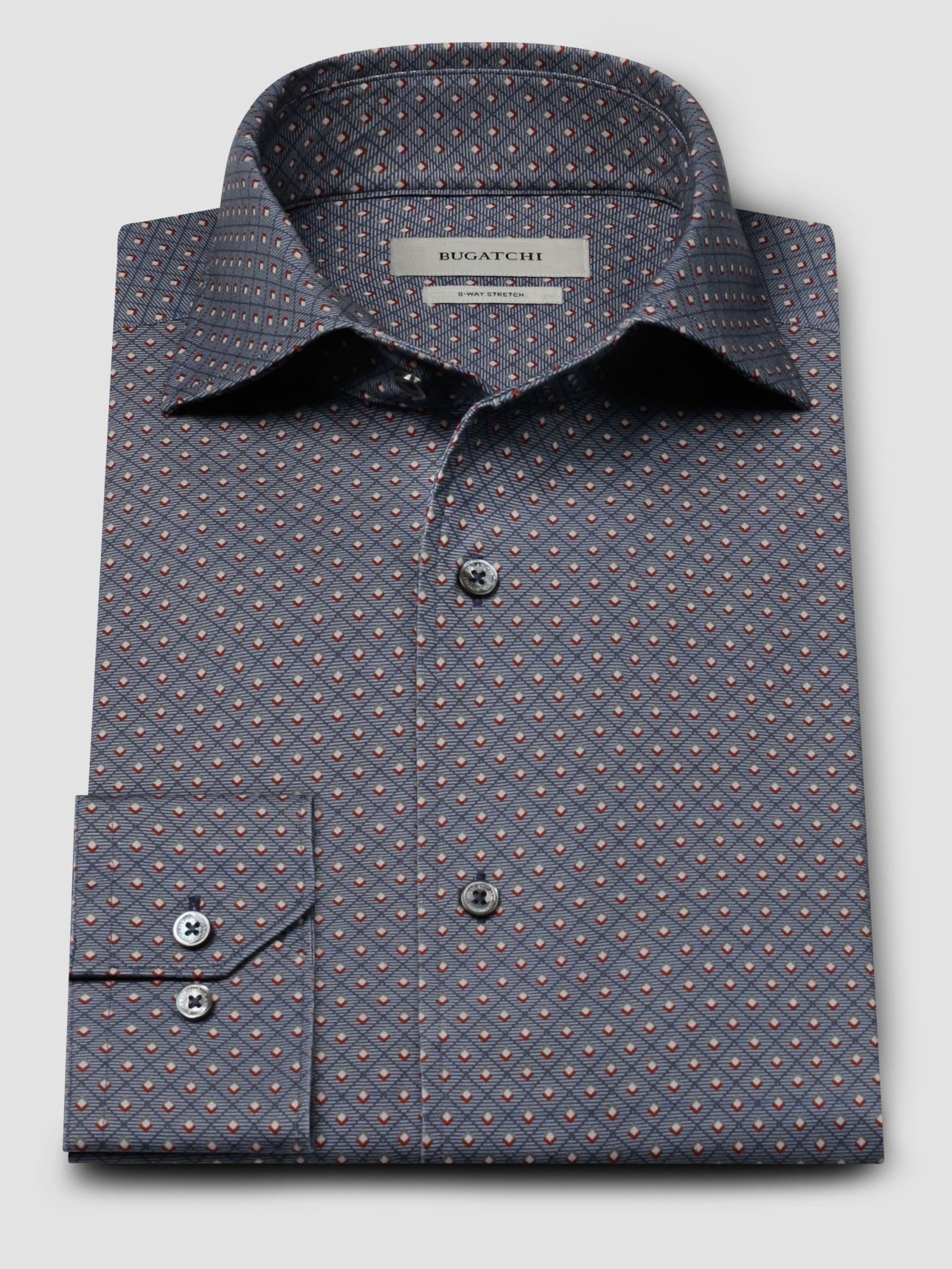 Bugatchi Ooohcotton L/S Devon Shirt, Anthracite | Mondo Uomo Naples FL
