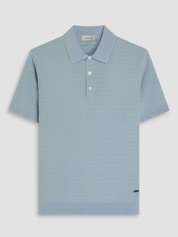Bugatchi S/S Polo Sweater, Steel
