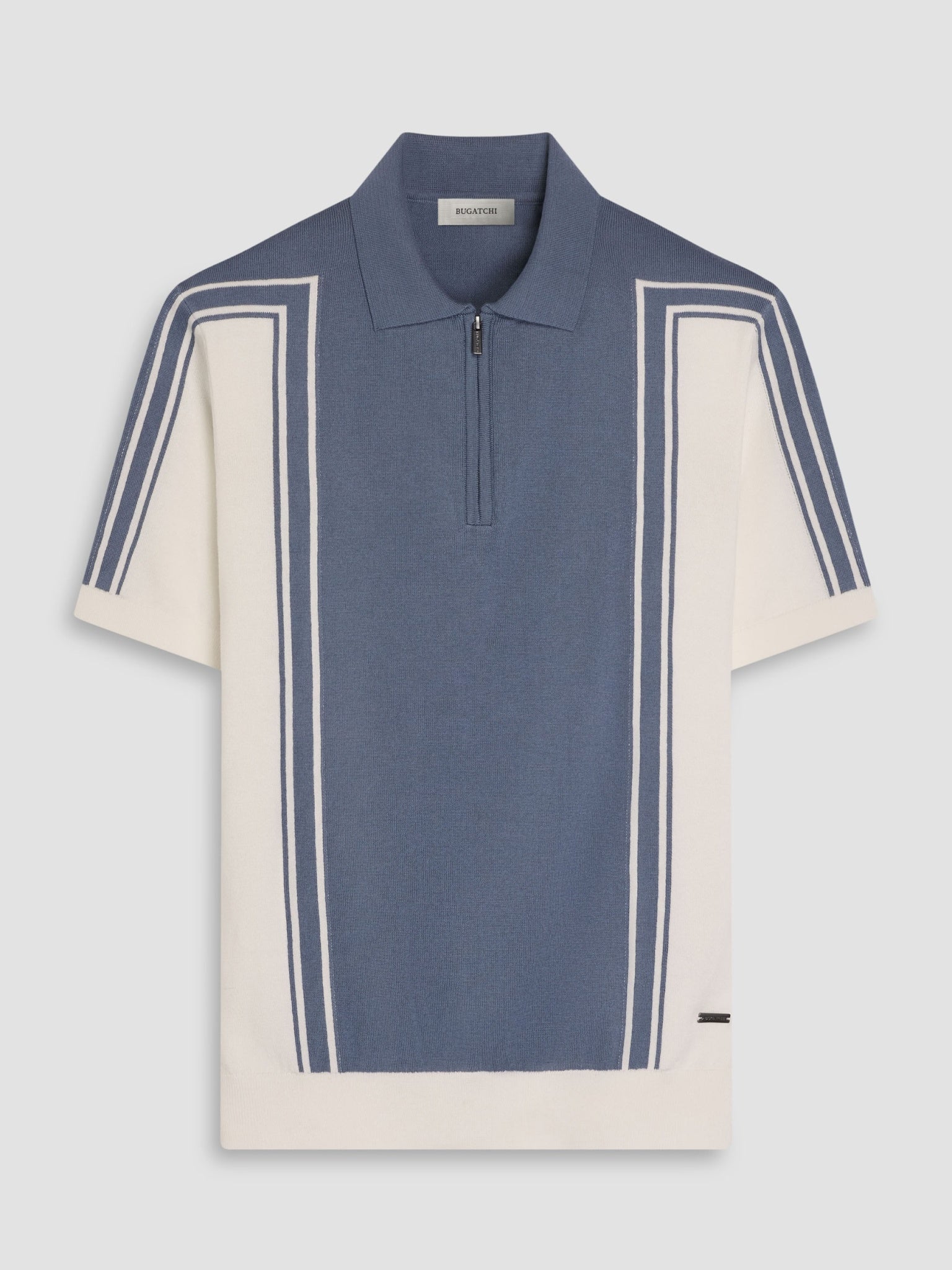 Bugatchi S/S Quarter-Zip Polo Sweater, Air Blue | Mondo Uomo Naples FL