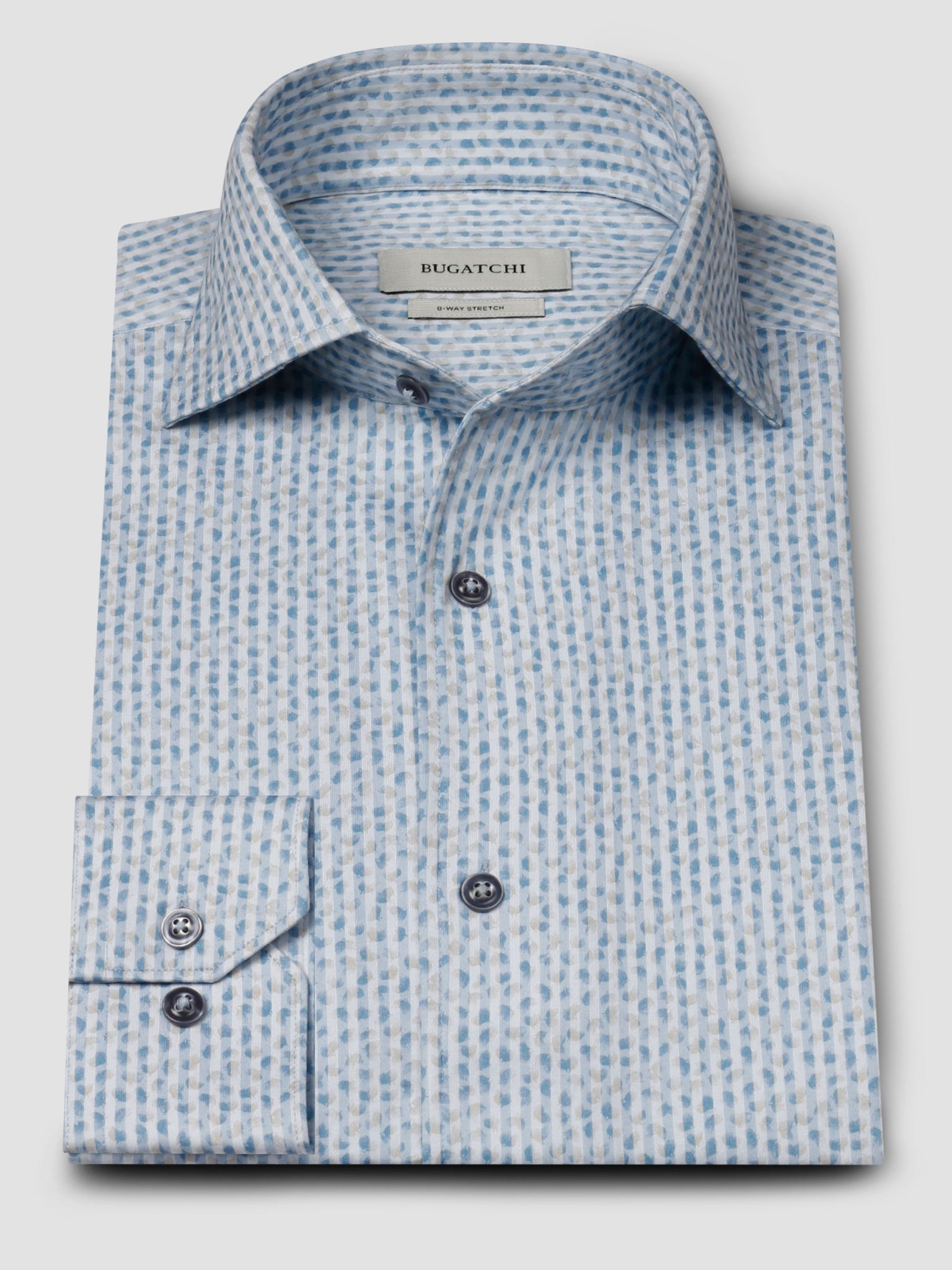 Bugatchi Ooohcotton L/S Devon Shirt, Air Blue | Mondo Uomo Naples FL