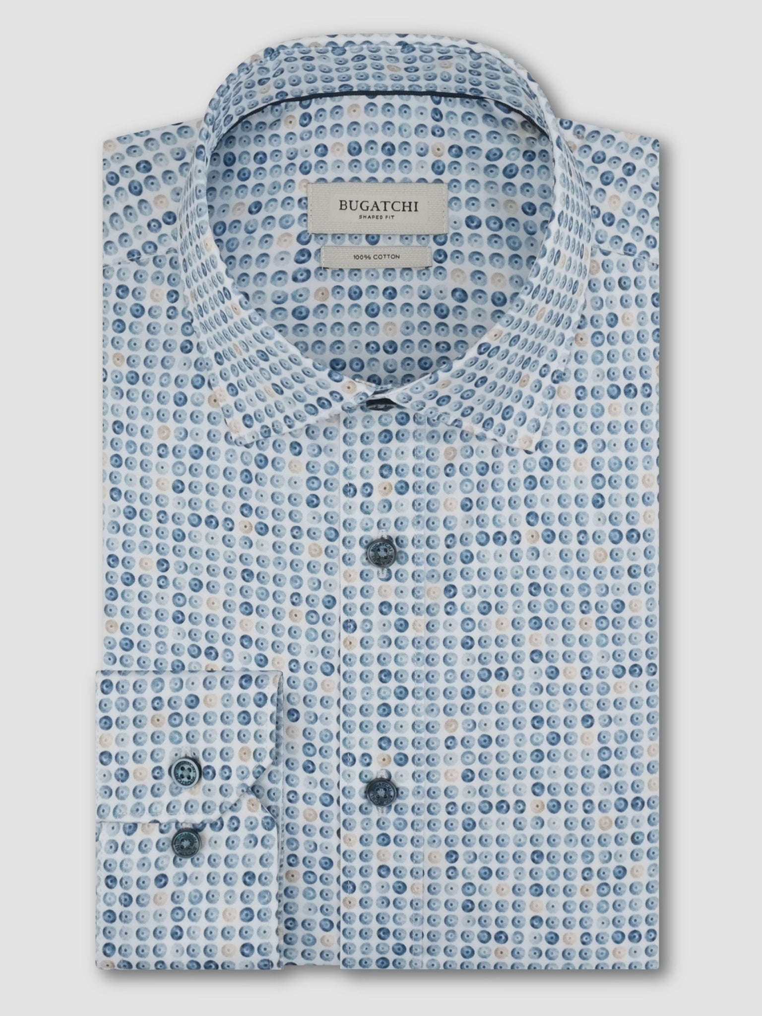 Bugatchi L/S Axel Shirt, Air Blue | Mondo Uomo Naples FL