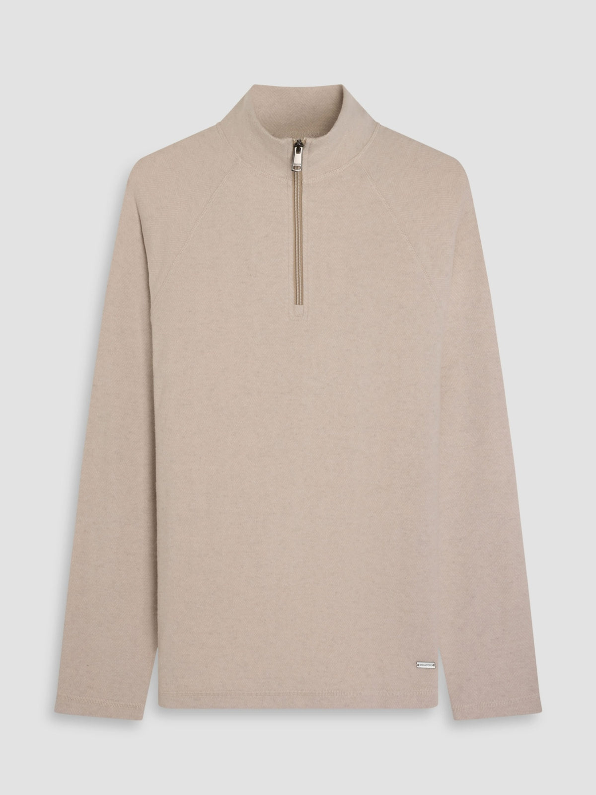 Bugatchi L/S Quarter-Zip Knit, Limestone | Mondo Uomo Naples FL