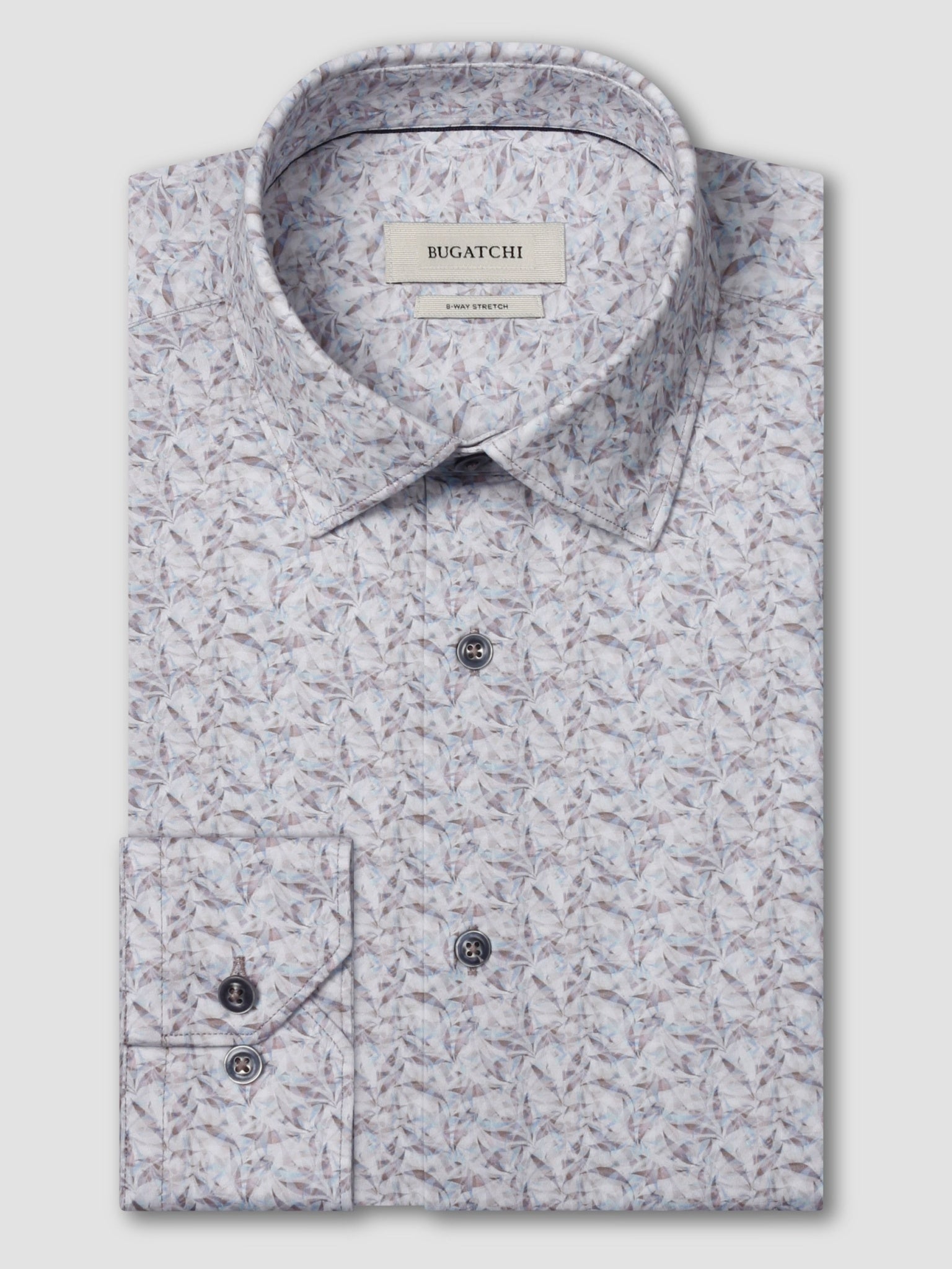 Bugatchi Ooohcotton L/S James Shirt, Dusty Pink | Mondo Uomo Naples FL