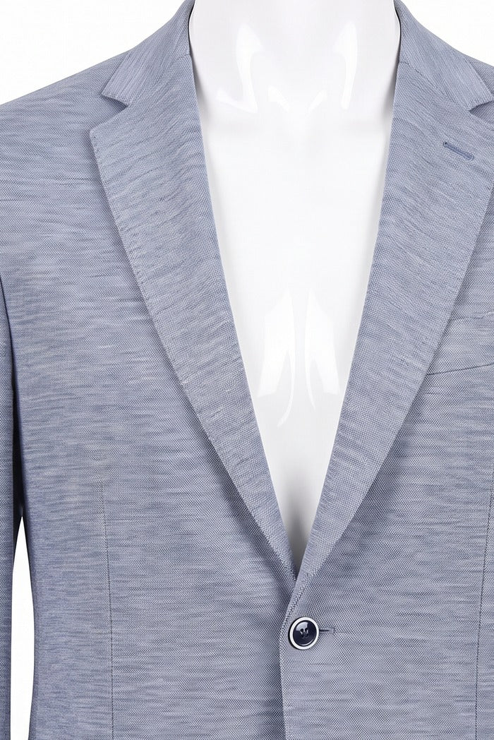 Sixty One Reda Wool & Cashmere Sport Coat, Blue – lapel and fabric detail
