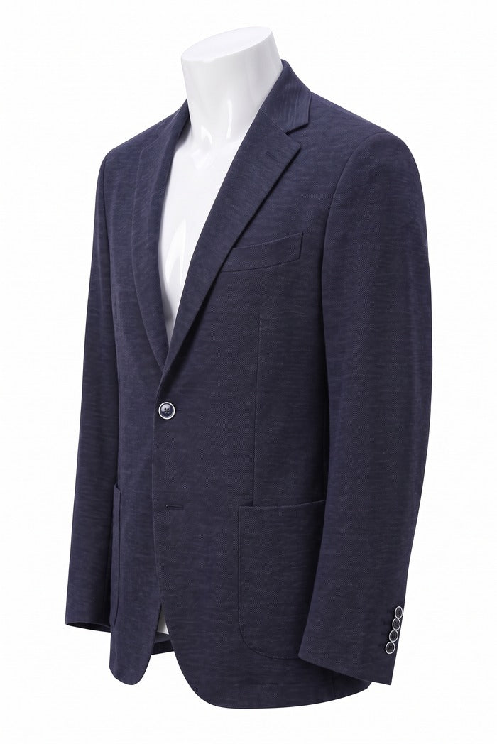 Sixty One Reda Wool & Cashmere Sport Coat, Navy – three-quarter side view