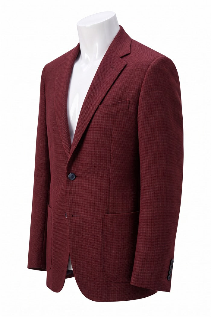 Sixty One Vitale Barberis Basketweave Sport Coat, Red – three-quarter side view