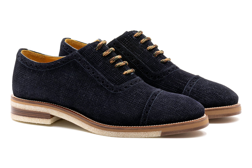 Martin Dingman Tuscan Cap Toe, NAVY | Mondo Uomo Naples FL