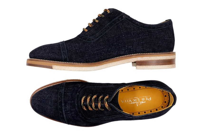 Martin Dingman Tuscan Cap Toe, NAVY – view 6