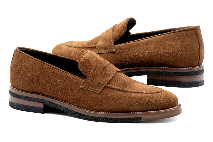 Martin Dingman Tuscan Penny Loafer, TOBACCO – view 4