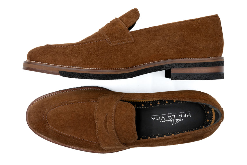 Martin Dingman Tuscan Penny Loafer, TOBACCO – view 7
