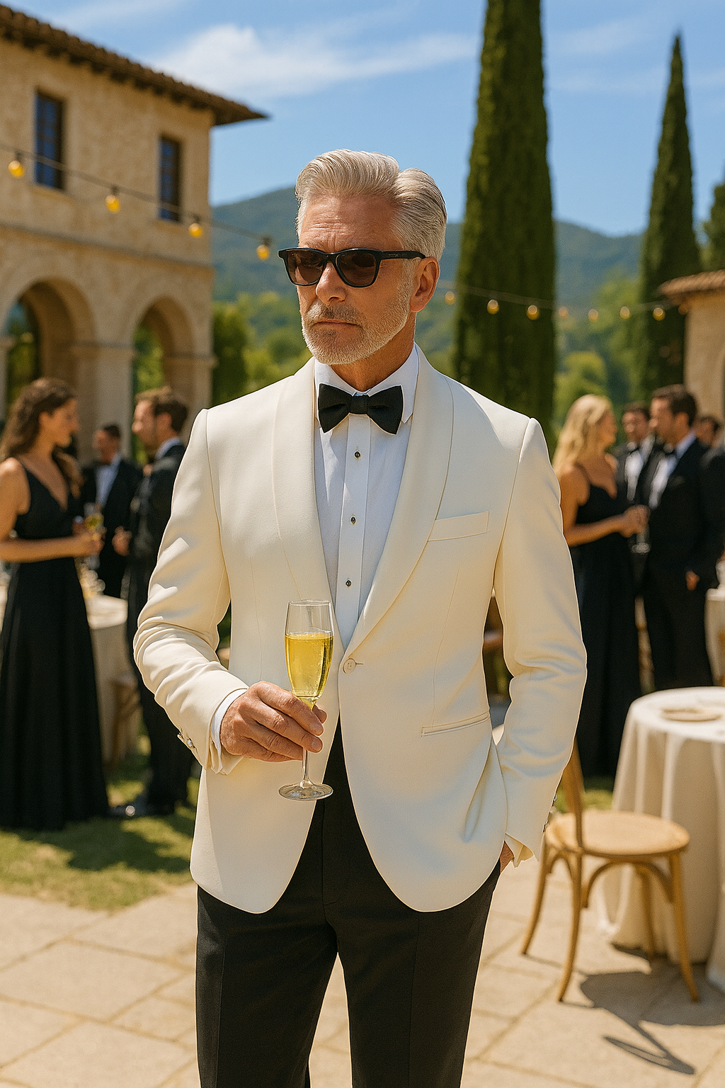 naples illustrated ad mondo uomo white dinner jacket jack victor 