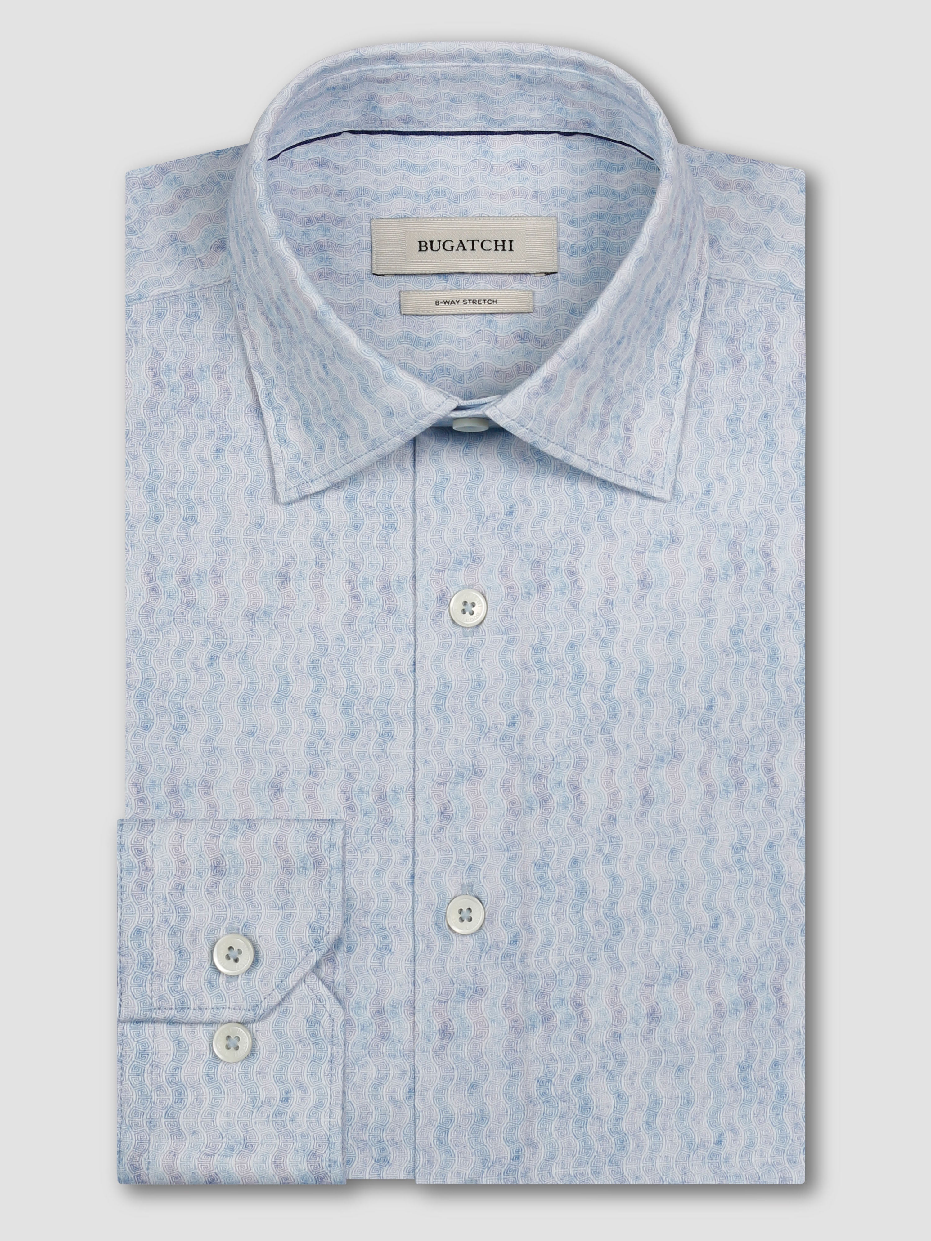 Bugatchi Ooohcotton L/S Shirt, Air Blue