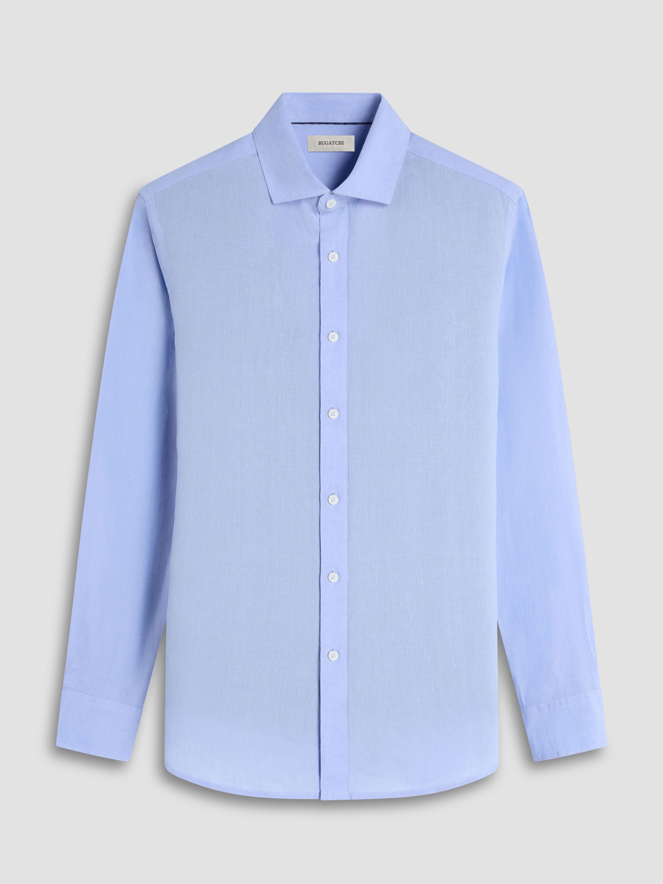 Bugatchi L/S Linen Shirt, Sky