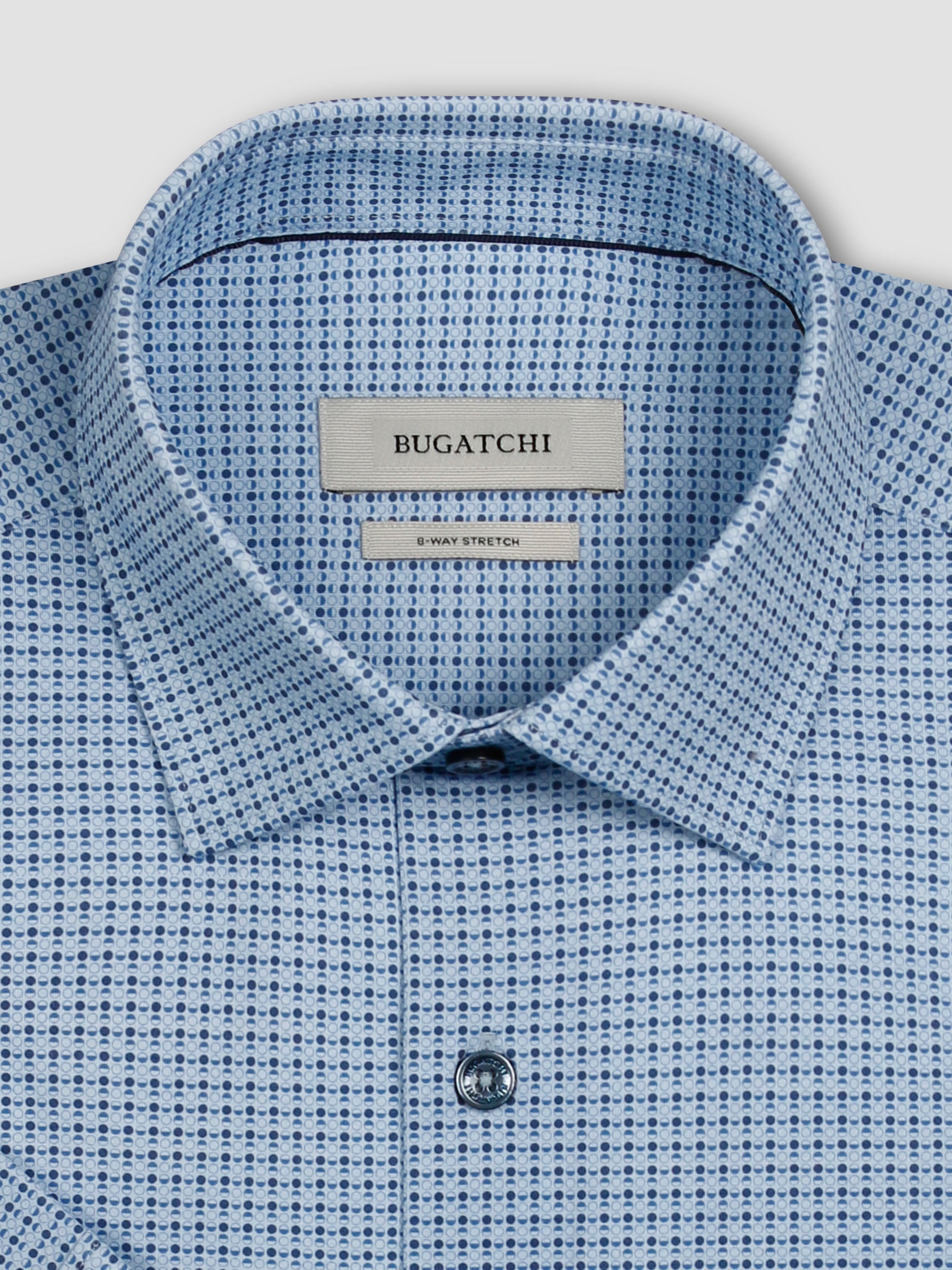 Bugatchi Ooohcotton S/S Shirt, Air Blue