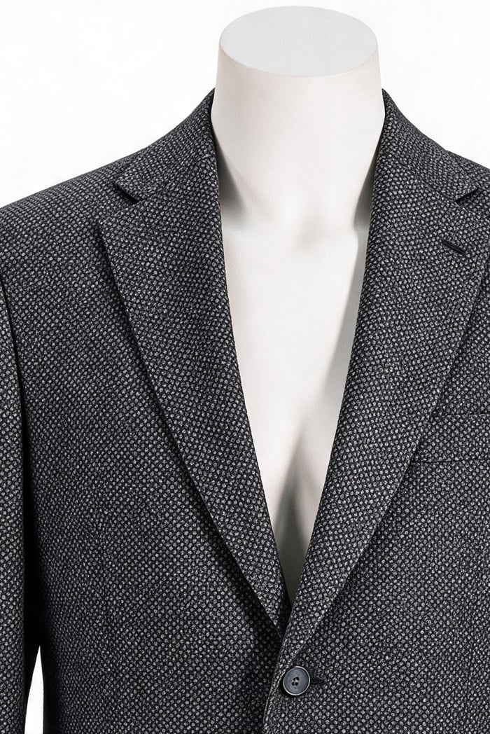 7 Downie Sette Vittorio Boucle Sport Coat, Charcoal – view 3
