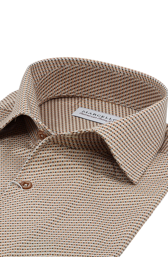 Marcello Long Sleeve Shirt, Rust