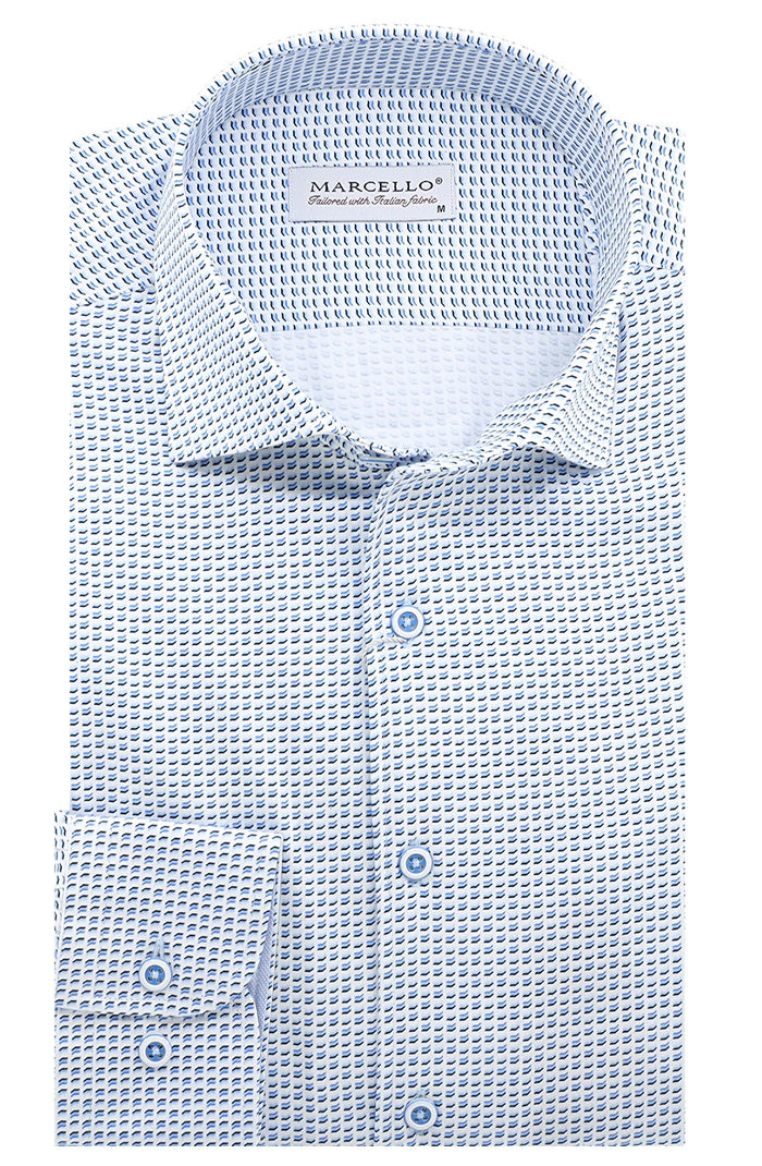 Marcello Long Sleeve Shirt, Sky