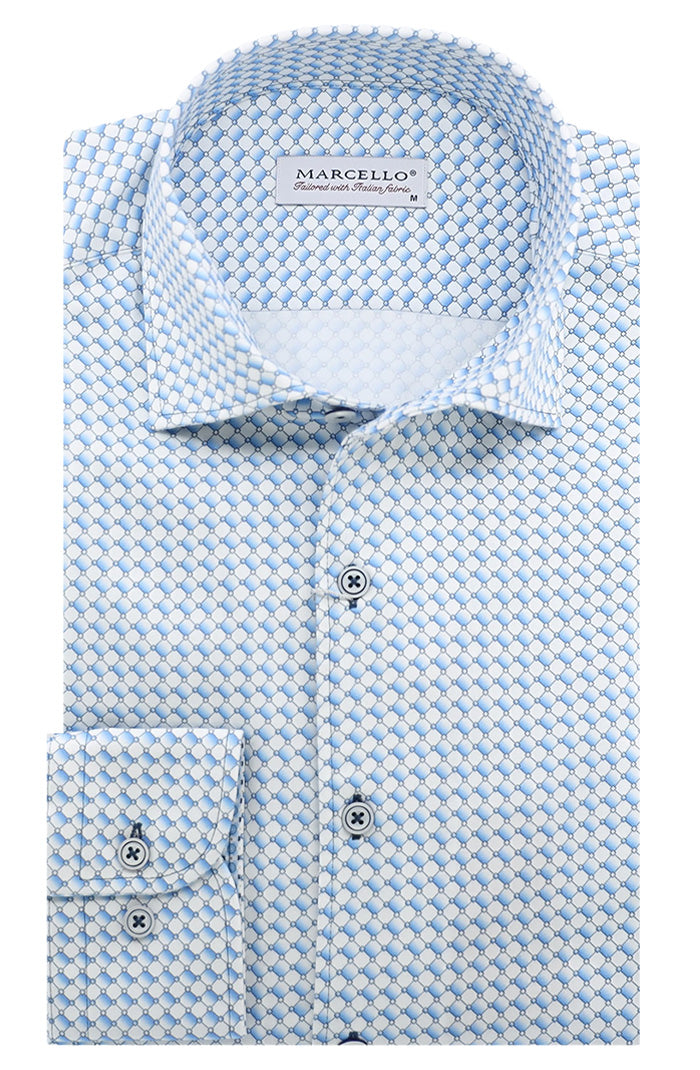 Marcello Long Sleeve Shirt, Sky