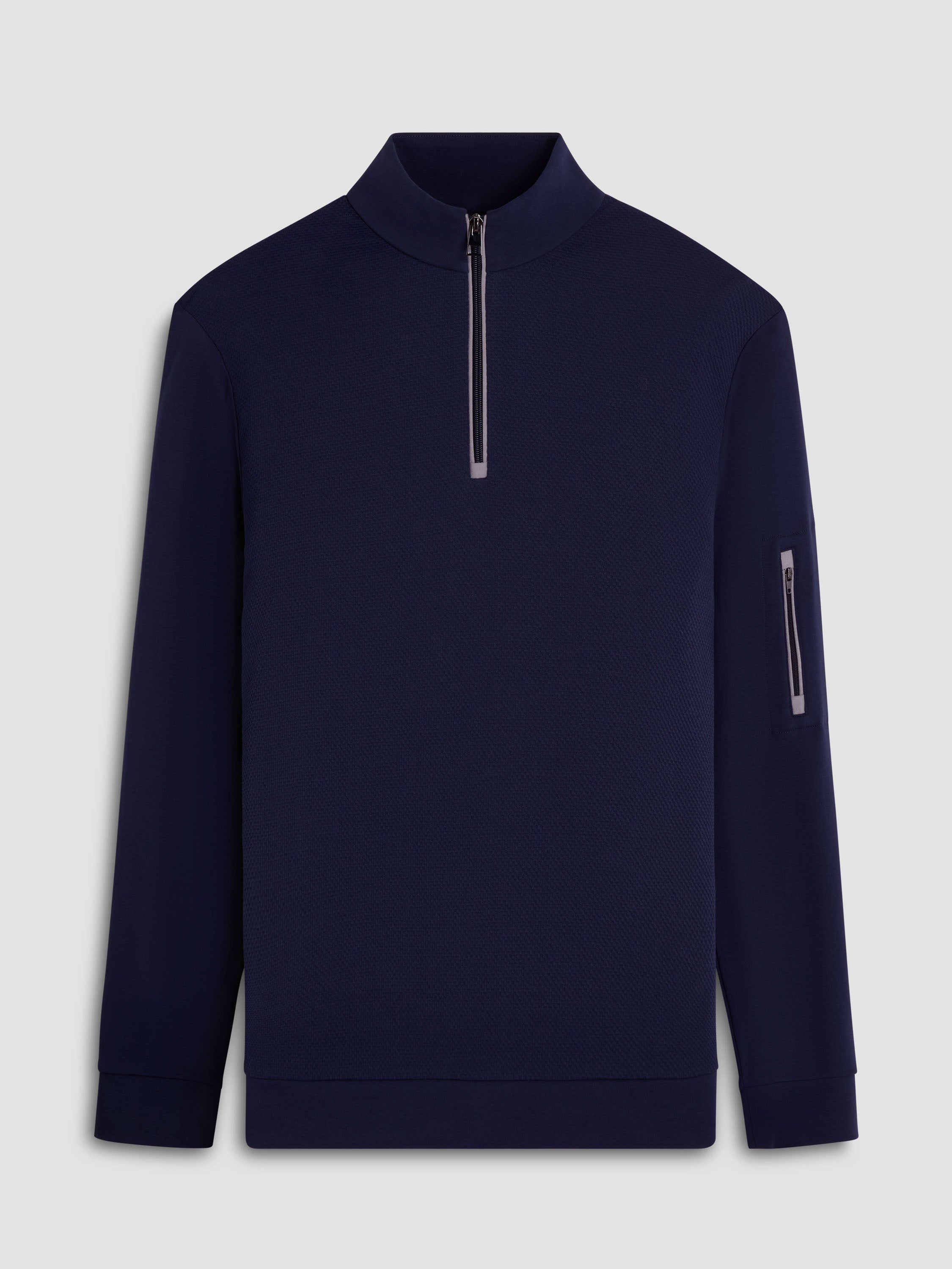 Bugatchi Solid Quarter Zip Sweater