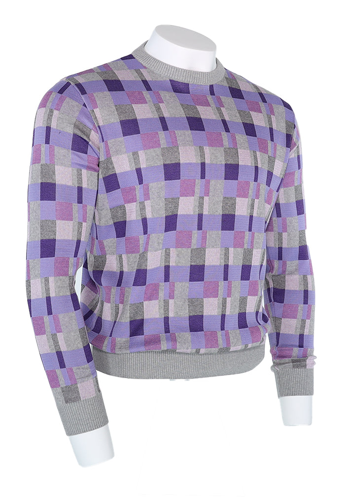 St Croix Digital Blocks Crew Neck Sweater