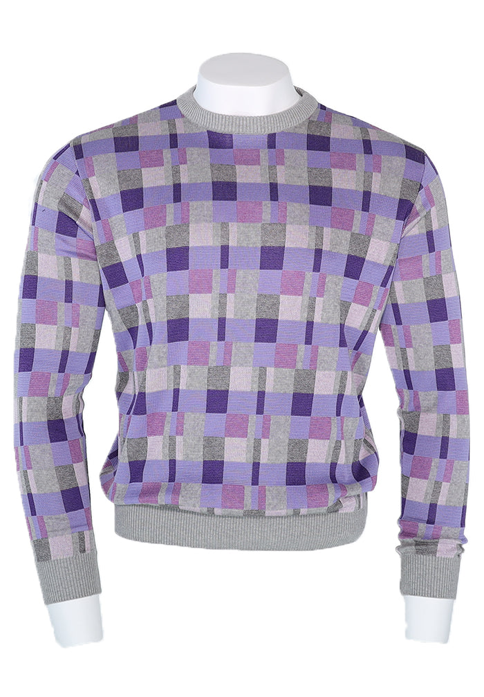 St Croix Digital Blocks Crew Neck Sweater