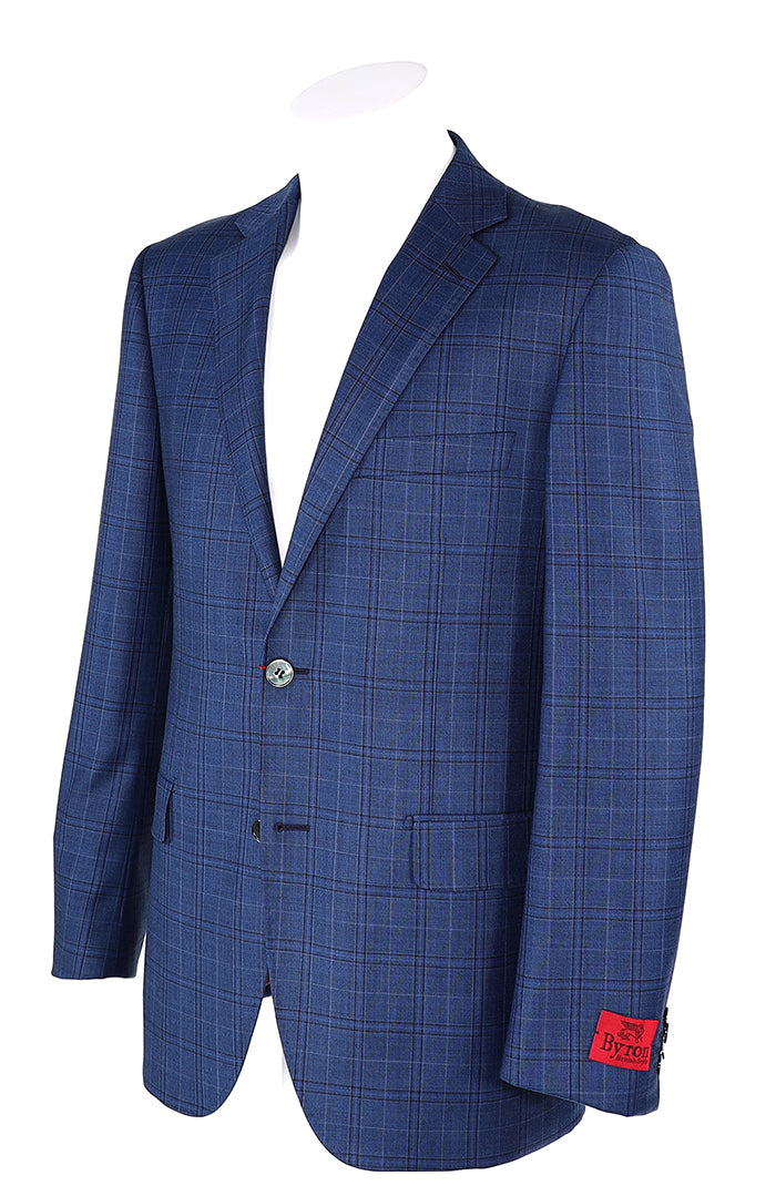 Byron Blue & Navy Windowpane Sport Coat