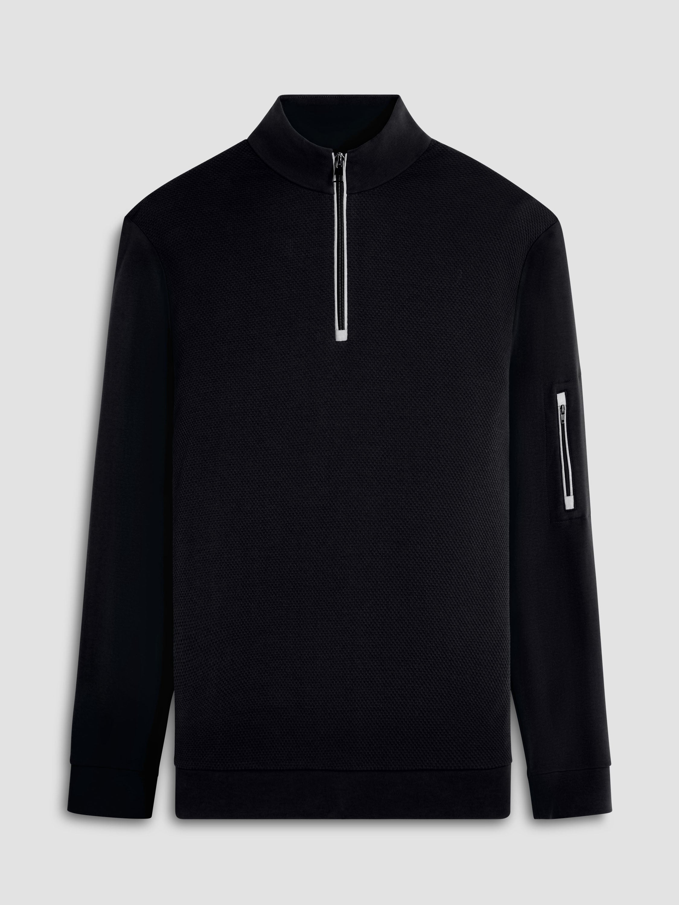 Bugatchi Solid Quarter Zip Sweater