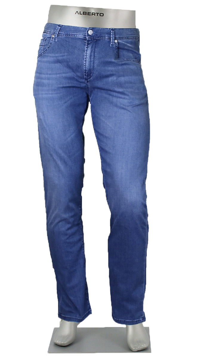 STONE TENCEL LIGHT WEIGHT DENIM MED BLUE