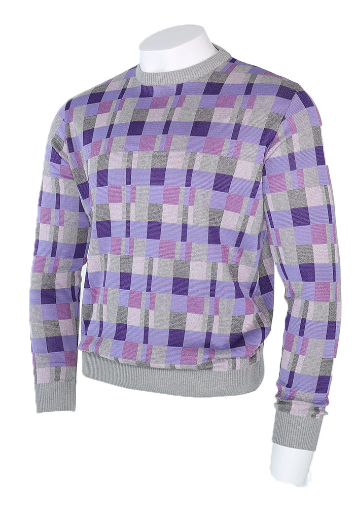 St Croix Digital Blocks Crew Neck Sweater